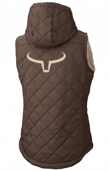Ranch Brand | Veste matelassée à doublure Sherpa pour Femme | Brun Logo Tan
