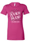 T-shirt western rose, avec Logo Ranch brand blanc