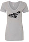 T-shirt western gris, avec graphique noir