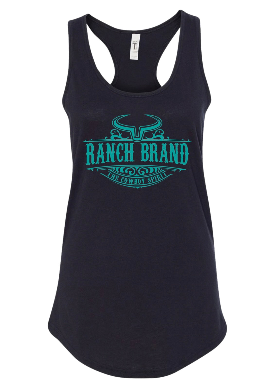 Ranch Brand | Women's Swirl Tank Top | Black & Turquoise