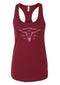 Ranch Brand | Tank Top Skull 2 Woman | Cardinal & Pink