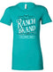 T-shirt western bleu, avec Logo Ranch brand blanc