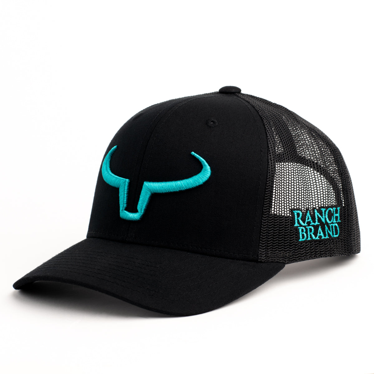 Child Rancher | Black &amp; Mesh Black | Logo Turquoise