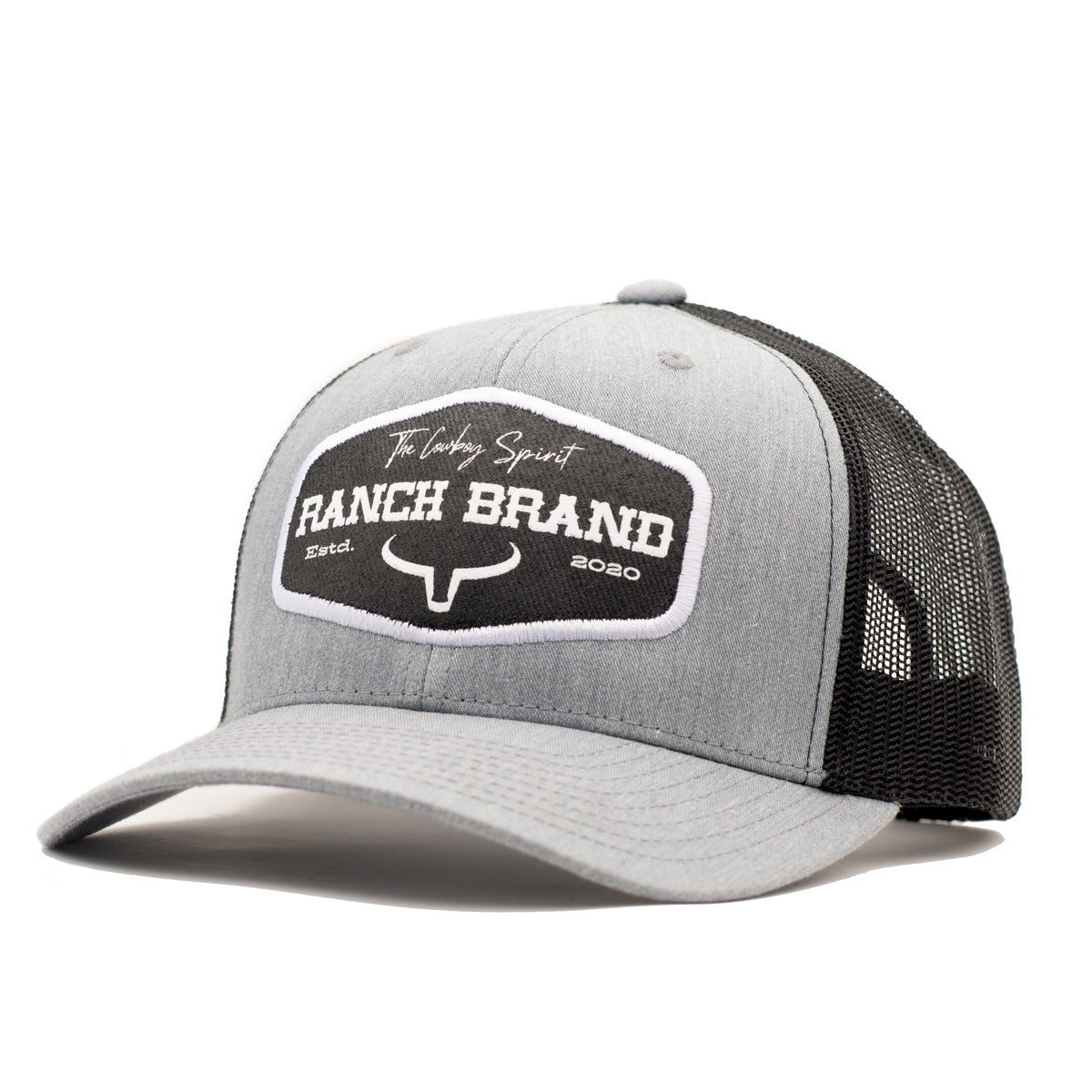 Ranch Patch | Gris &amp; Mesh Noir | Logo Blanc