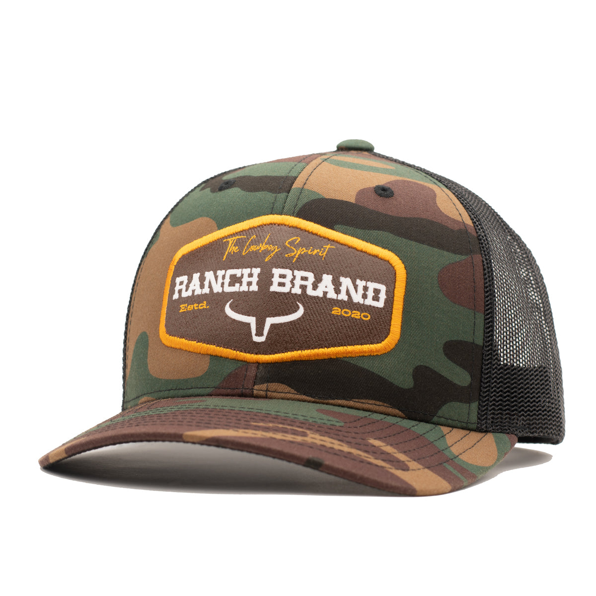 Patch Ranch | Camo &amp; Mesh Noir  | Logo Gold