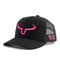 Child Rancher | Black & Mesh Black | Logo Pink