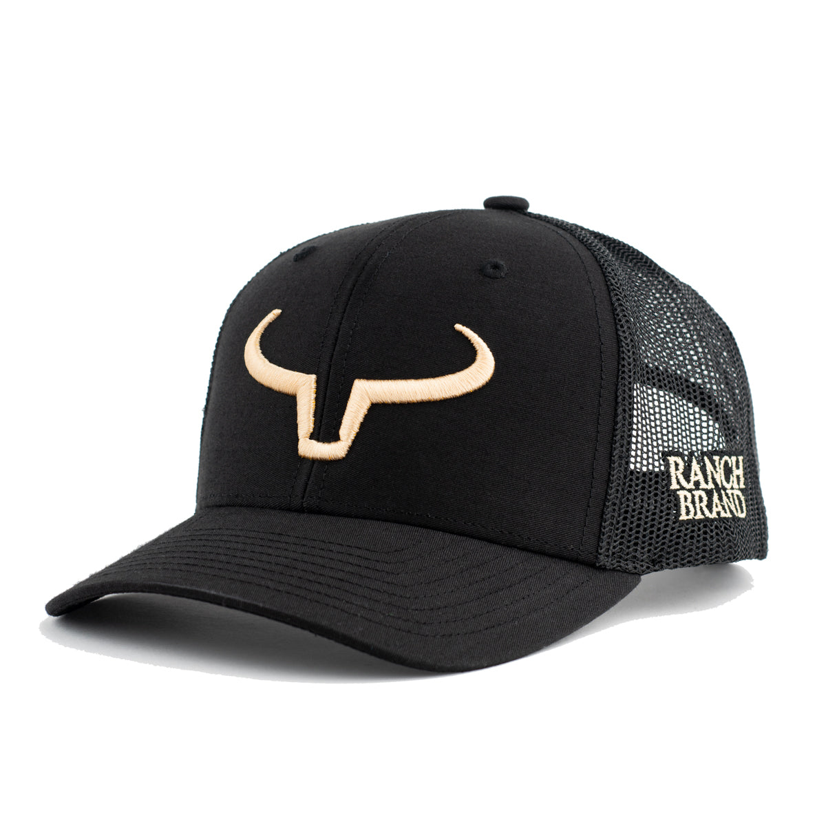 Rancher Enfant | Noir&amp; Mesh Noir | Logo Gold