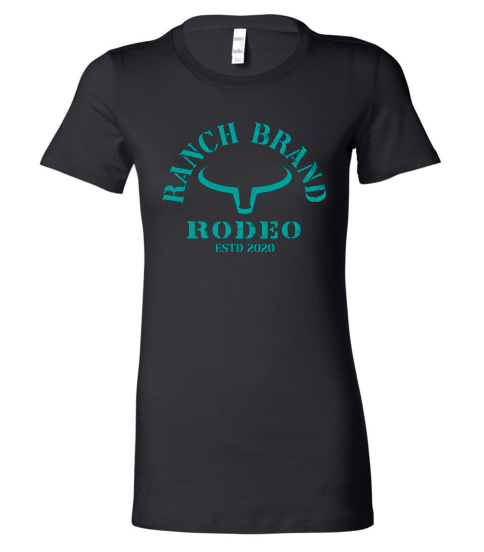 Ranch Brand | Rodeo Woman | Black logo Turquoise – Ranch Brand Clothing