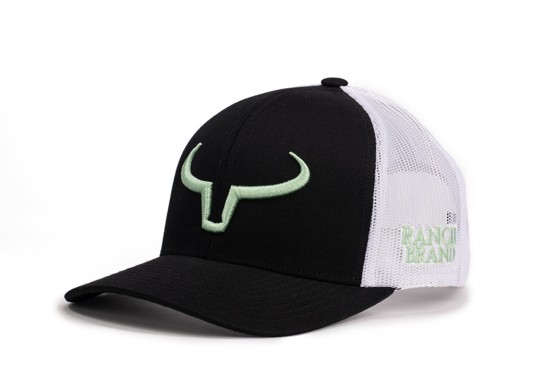 Rancher | Black &amp; White Mesh | Mint Logo