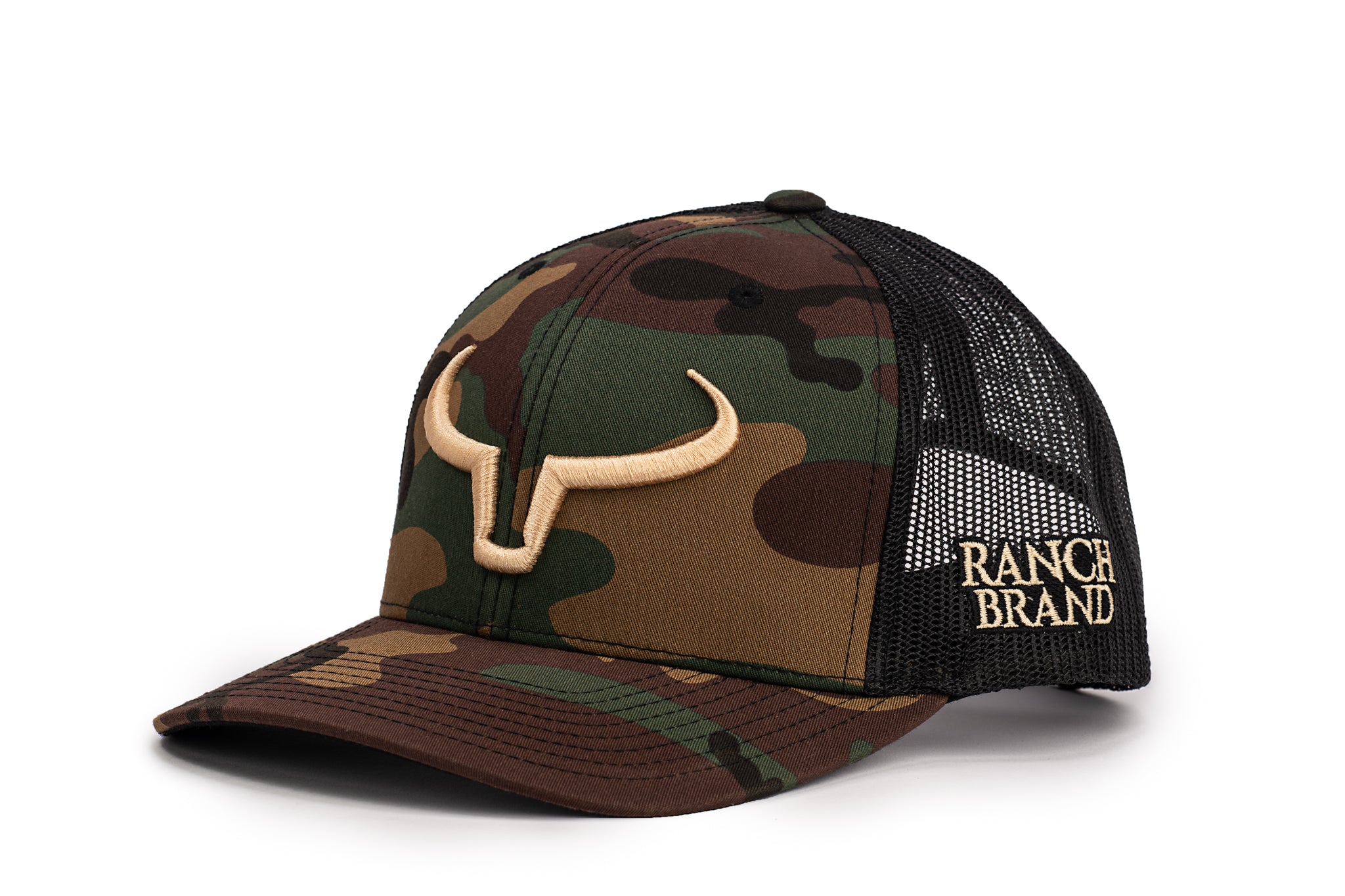 Rancher | Camo & Mesh Black | Gold logo