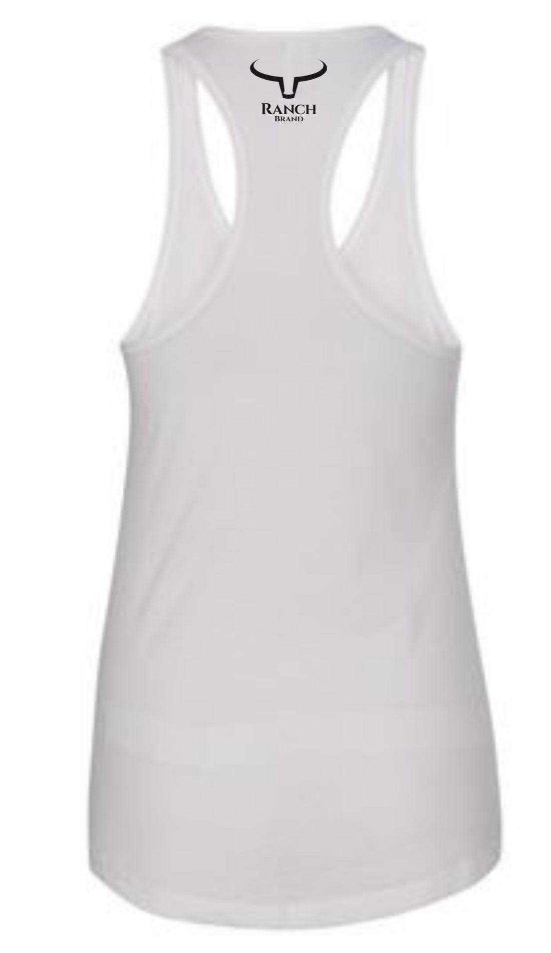 Camisole western blanche, vue de dos