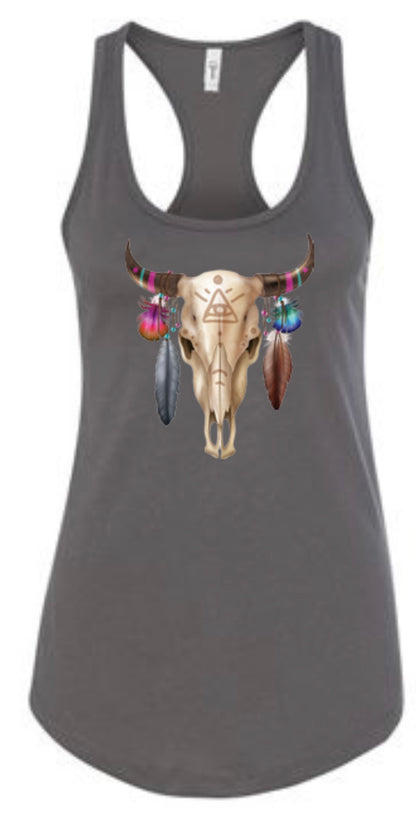 Ranch Brand | Tank Top Skull Woman | Gray