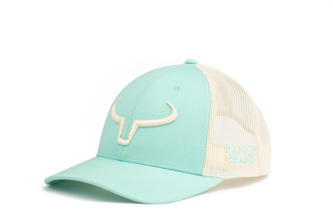 Rancher | Turquoise &amp; Mesh Crème | Logo Crème