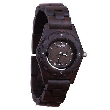 Montre western en bois fonce