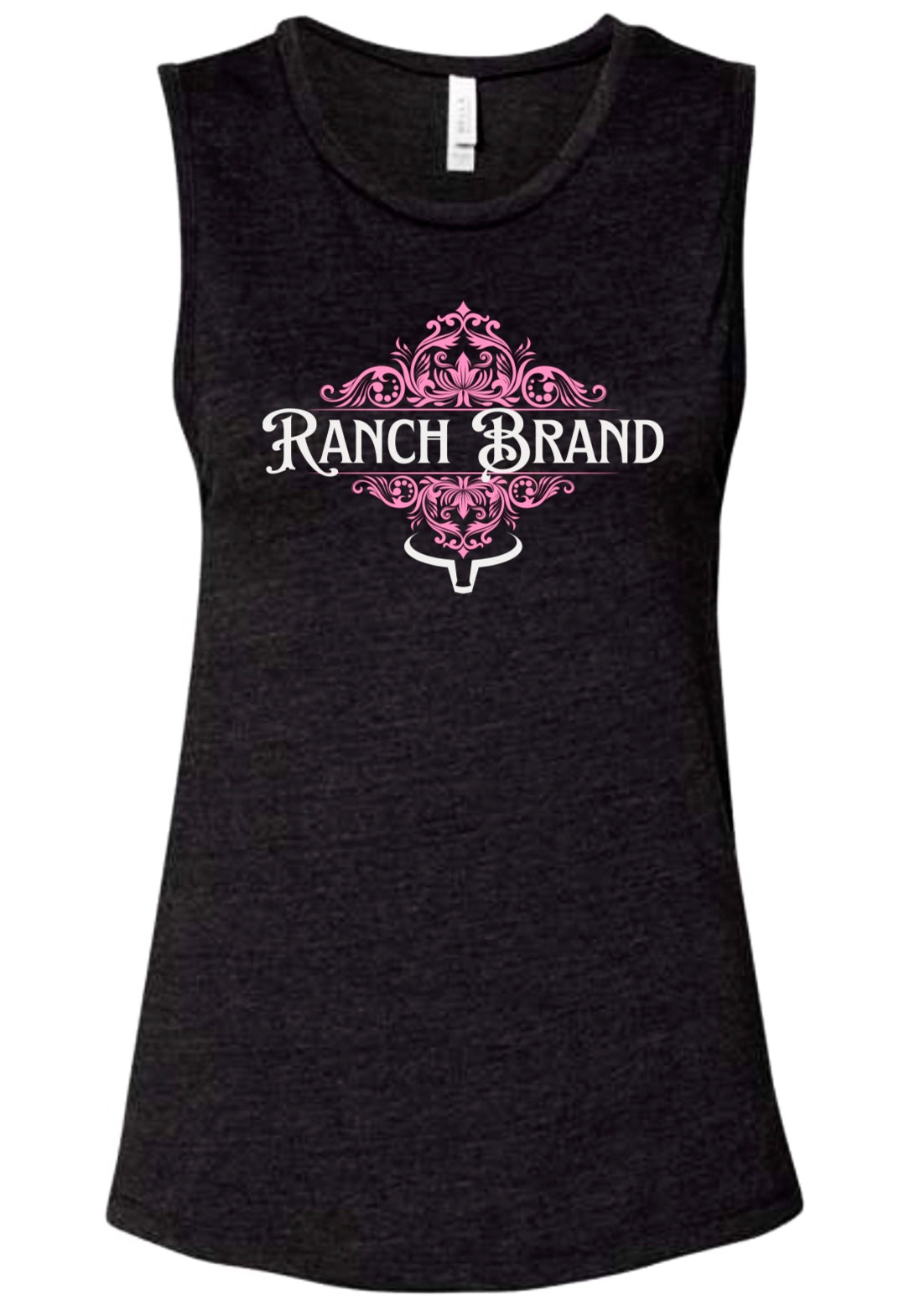 Ranch Brand | Camisole Muscle Tank Floral Femme | Noir & Rose