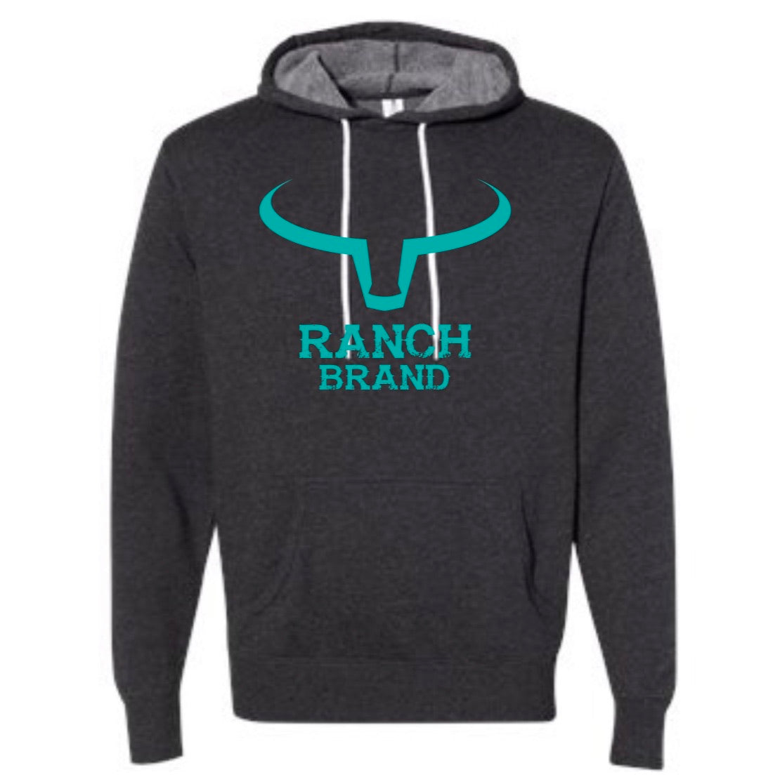 Ranch Brand | Hoodie Big Horn Femme | Gris &amp; Turquoise