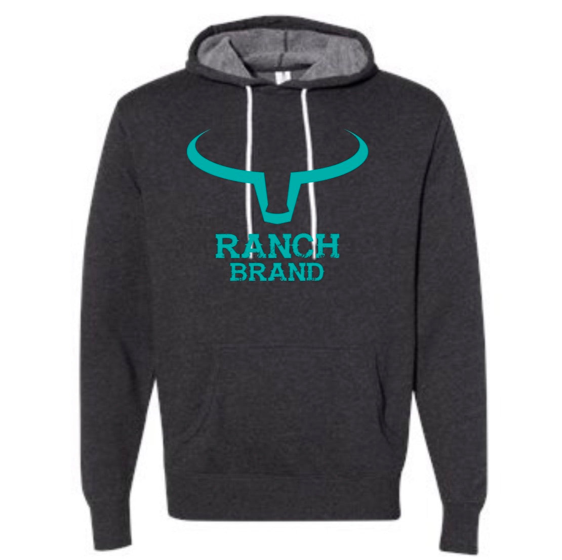 Ranch Brand | Hoodie Big Horn Woman | Gray &amp; Turquoise