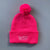 Beanie with Pompom | Rose & Pink Flap | Silver Logo