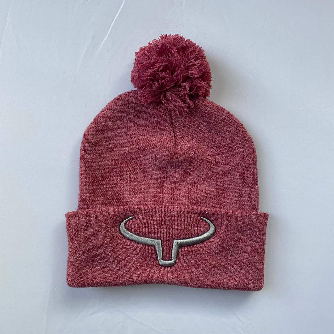 Pompom Hat | Red Cardinal  &amp; Red Fold Cardinal | Logo Silver