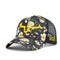 Casquette de camionneur western, a motif fleurs jaune et rose. Avec logo Ranch Brand jaune