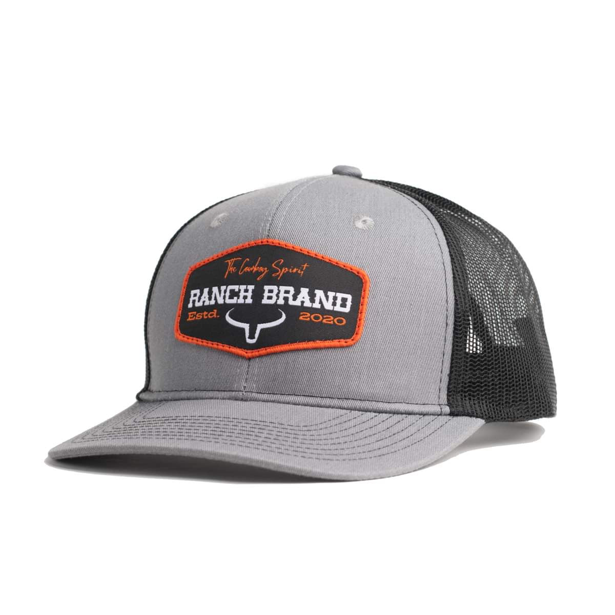 Patch Ranch | Gray & Black Mesh | Orange Logo