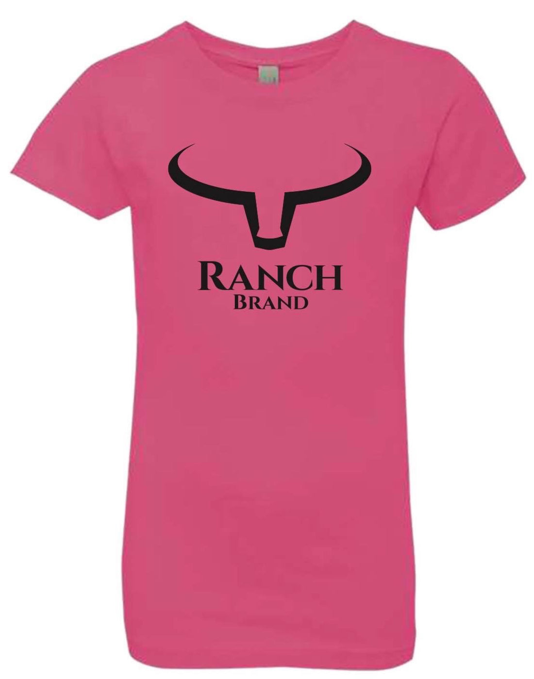 T-shirt western rose. Avec logo Ranch Brand noir