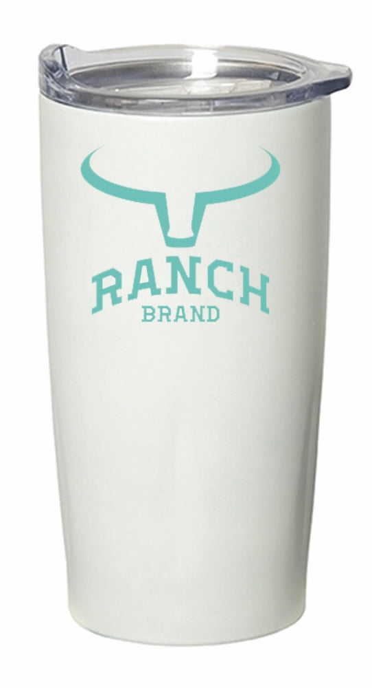 Ranch Brand | Verre Isolé | Blanc & Turquoise