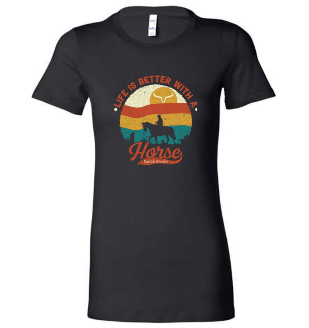 Ranch Brand | Better with Horse Woman | Black