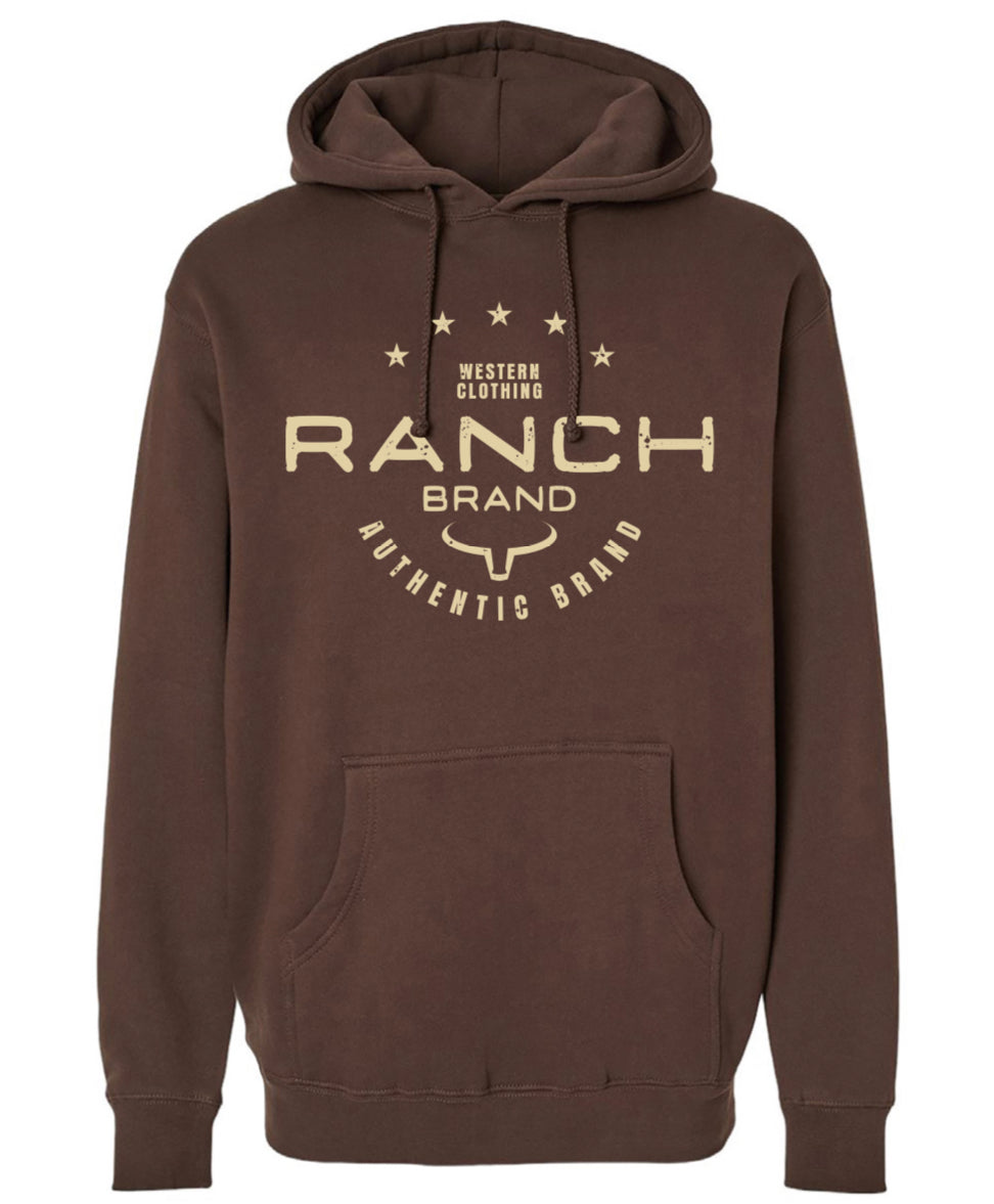 Ranch Brand | Unisex Authentic Hoodie  | Brown &amp; Beige