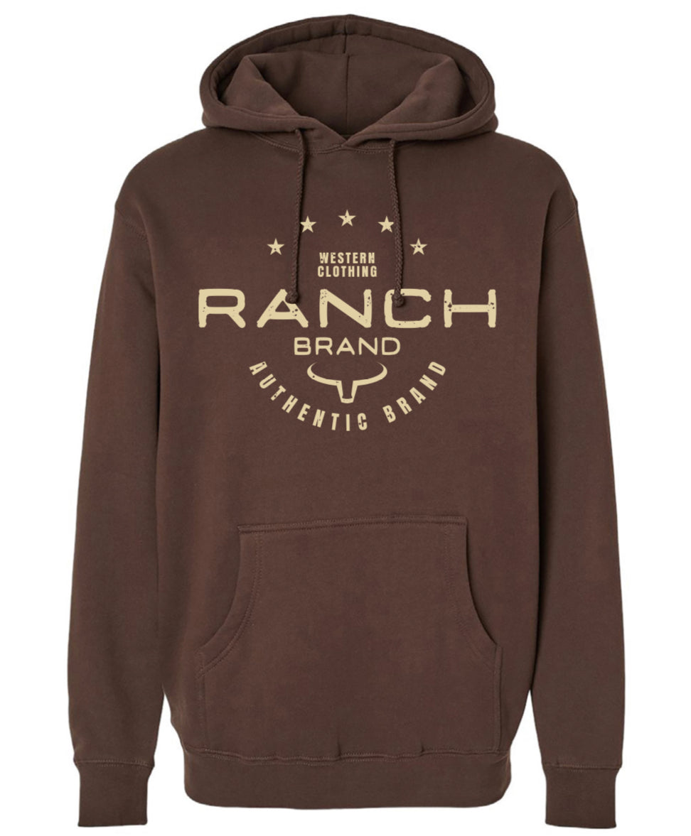 Ranch Brand | Authentic Unisex Hoodie | Brown & Beige