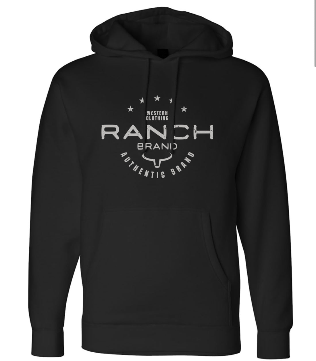 Ranch Brand | Unisex Authentic Hoodie  | Black &amp; Gray