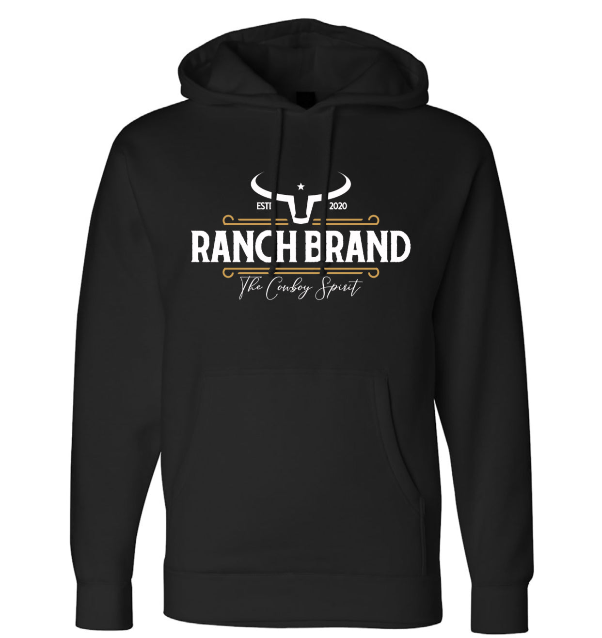 Ranch Brand | Hoodie Unisexe Retro  | Noir