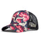 Casquette de camionneur western, a motifs fleurs roses. Avec logo Ranch Brand beige