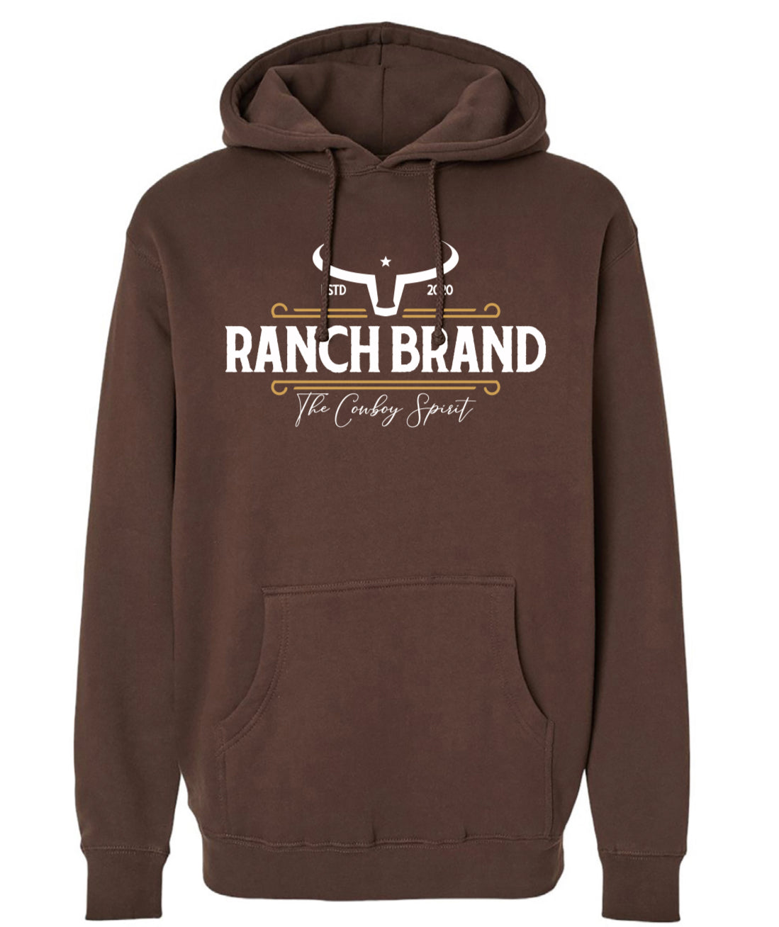 Ranch Brand | Hoodie Unisexe Retro  | Brun
