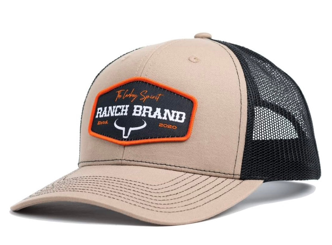 Patch Ranch | Beige &amp; Mesh Noir  | Logo Orange