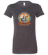 T-shirt western gris. Avec logo Ranch Brand orange, bleu, jaune