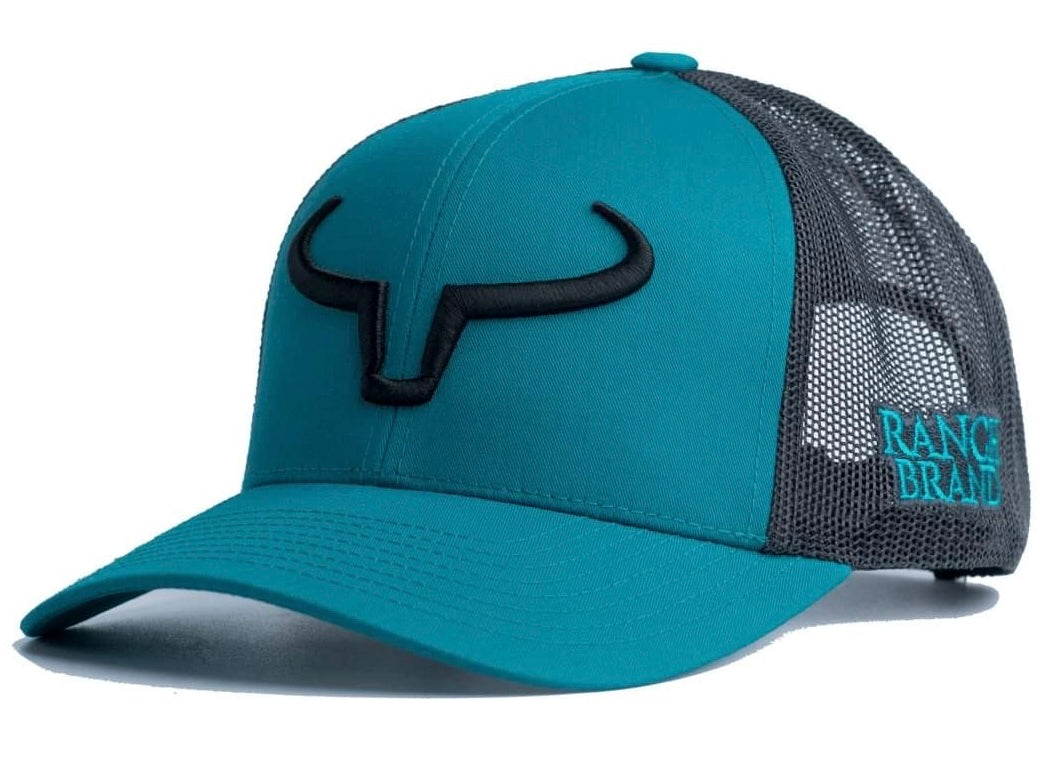 Rancher | Teal &amp; Black Mesh | Black Logo