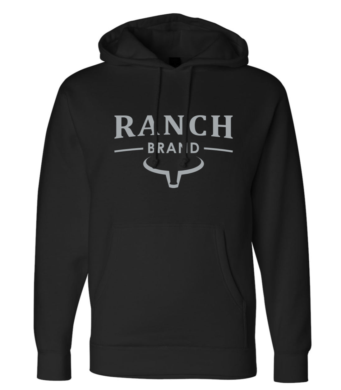 Ranch Brand | Hoodie Unisexe Classic  | Noir &amp; Logo Gris