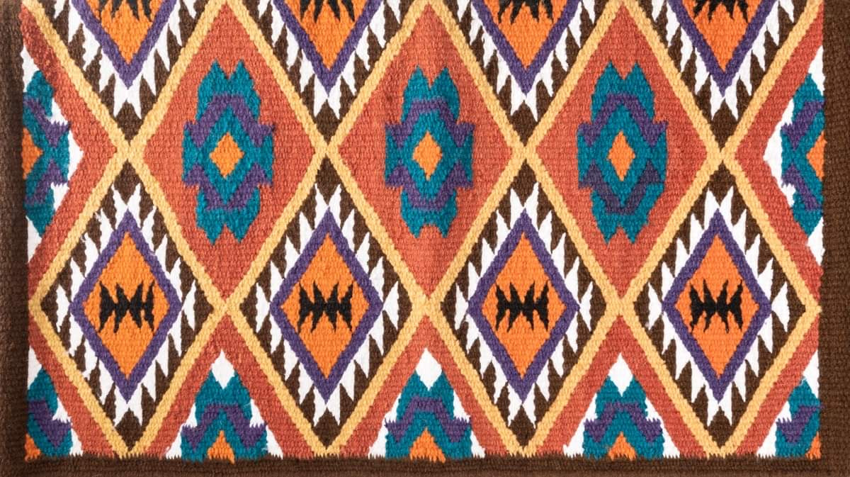 tapis en laine style navajo