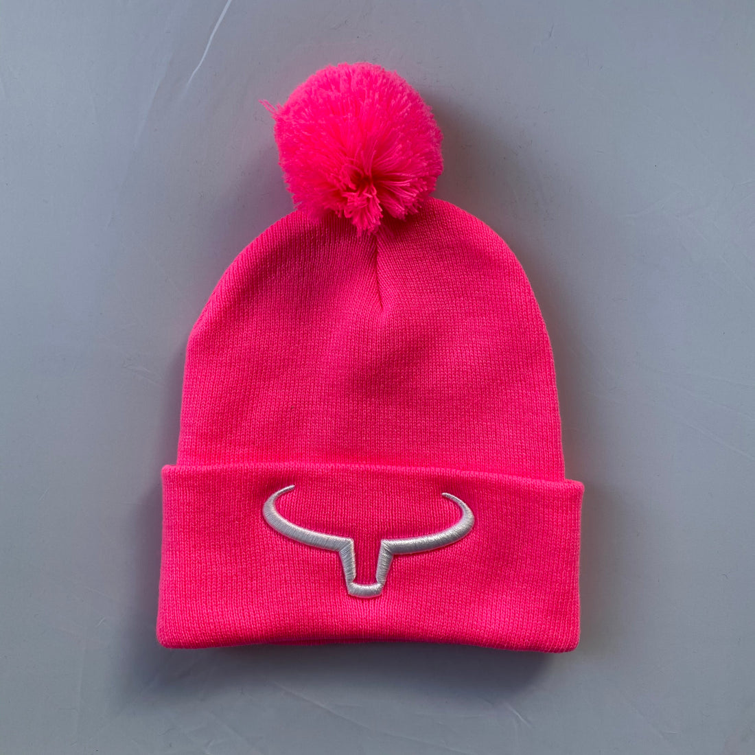 Pompom Hat | Pink & Pink Fold | Logo Silver