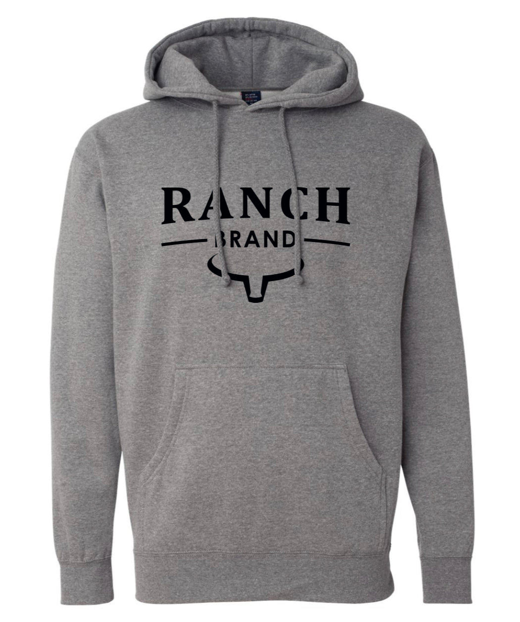 Ranch Brand | Classic Unisex Hoodie  | Gray &amp; Black Logo